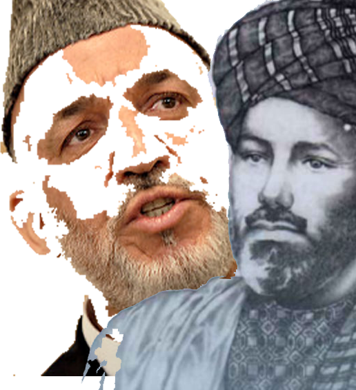 تجسُد محمد گُل مومند در چهره کرزی